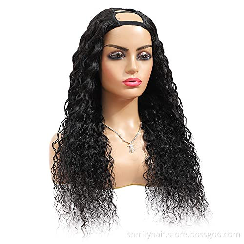 Wholesale U Part Wig Human Hair , 10A Virgin Brazilian Natural Hair Kinky Straight Curly Wigs, U Part Wigs For Black Woman